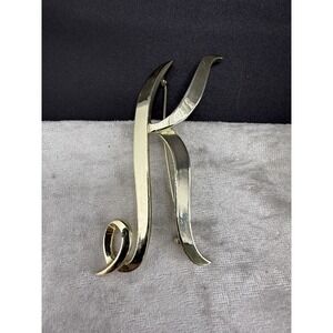 Vintage SCHRAGER Brooch Letter K Signed Initial